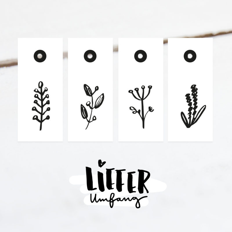 Geschenkanhänger Pflanzen Luxe Lieferumfang Kleine Papeterie