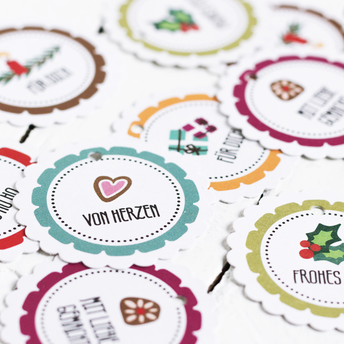 12 x Geschenkanhänger Anhänger Geschenk Weihnachten NEU & OVP Merry Christmas 