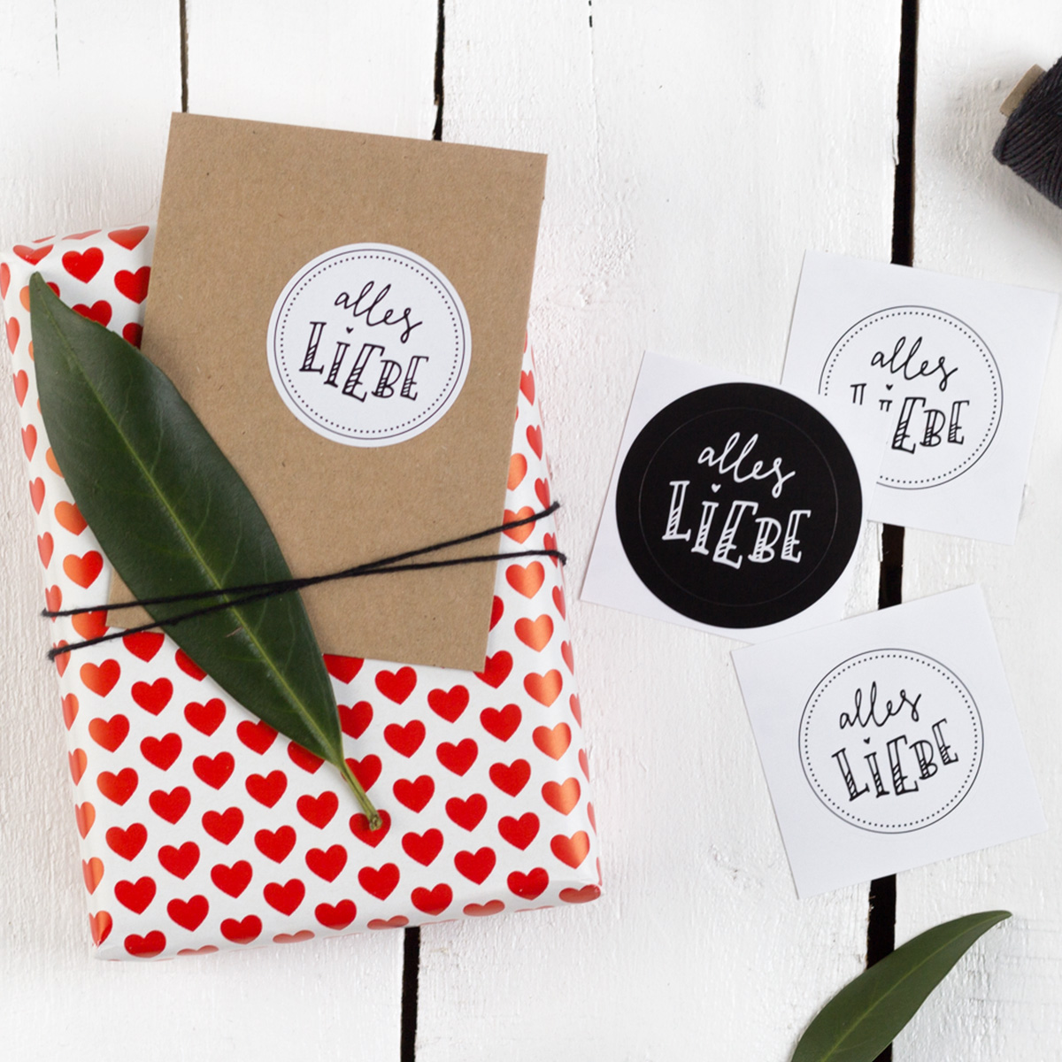 20x Sticker "Alles Liebe" – Bild 2