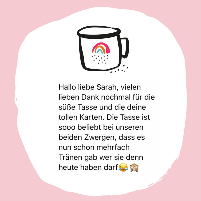 Kundenfeedback zur Emaille-Tasse Kleiner Regenbogen