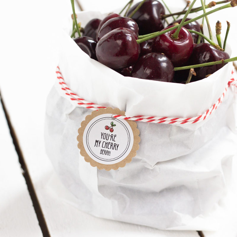Obststicker You’re my cherry berry Kirschen Kleine Papeterie