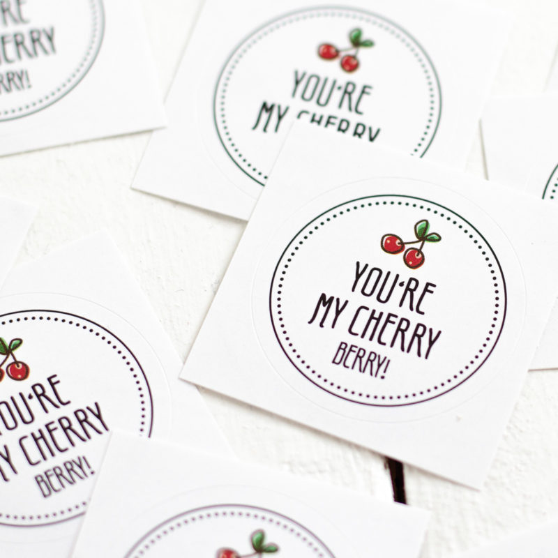 Obststicker You’re my cherry berry Kirschen Kleine Papeterie