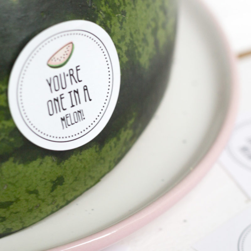 Obststicker You’re one in a melon Detail Kleine Papeterie