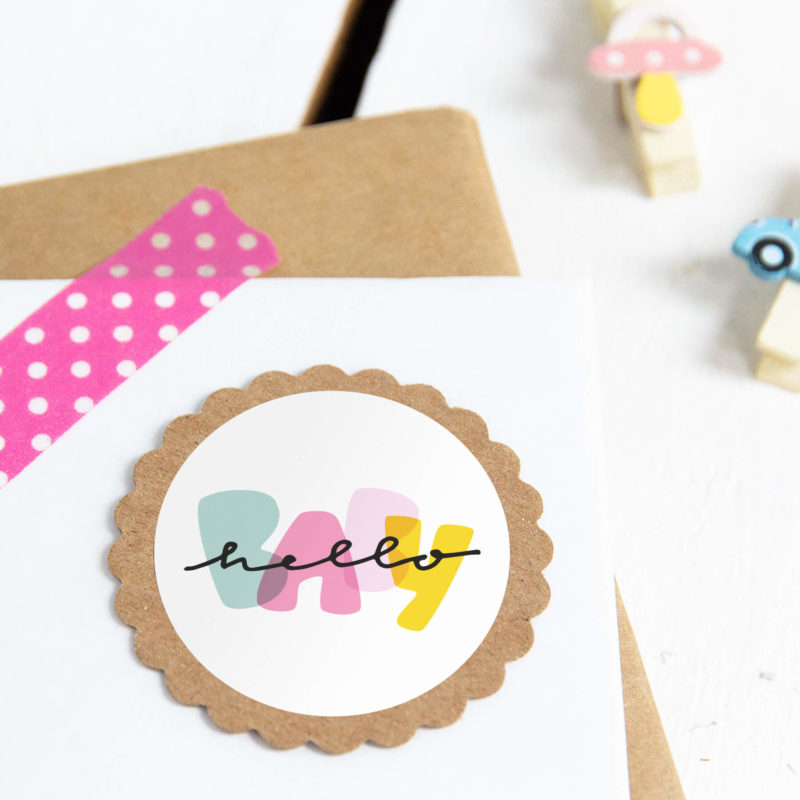 Hello Baby Sticker Detail Kleine Papeterie