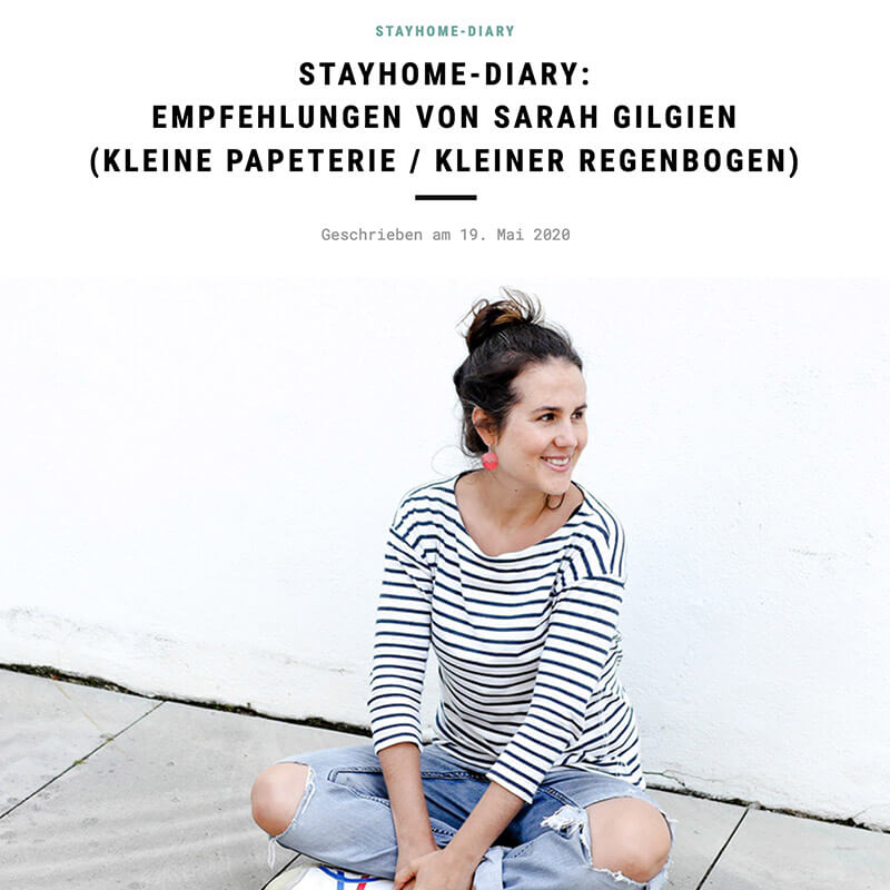 re.flect Stayhome Diary mit Sarah Gilgien