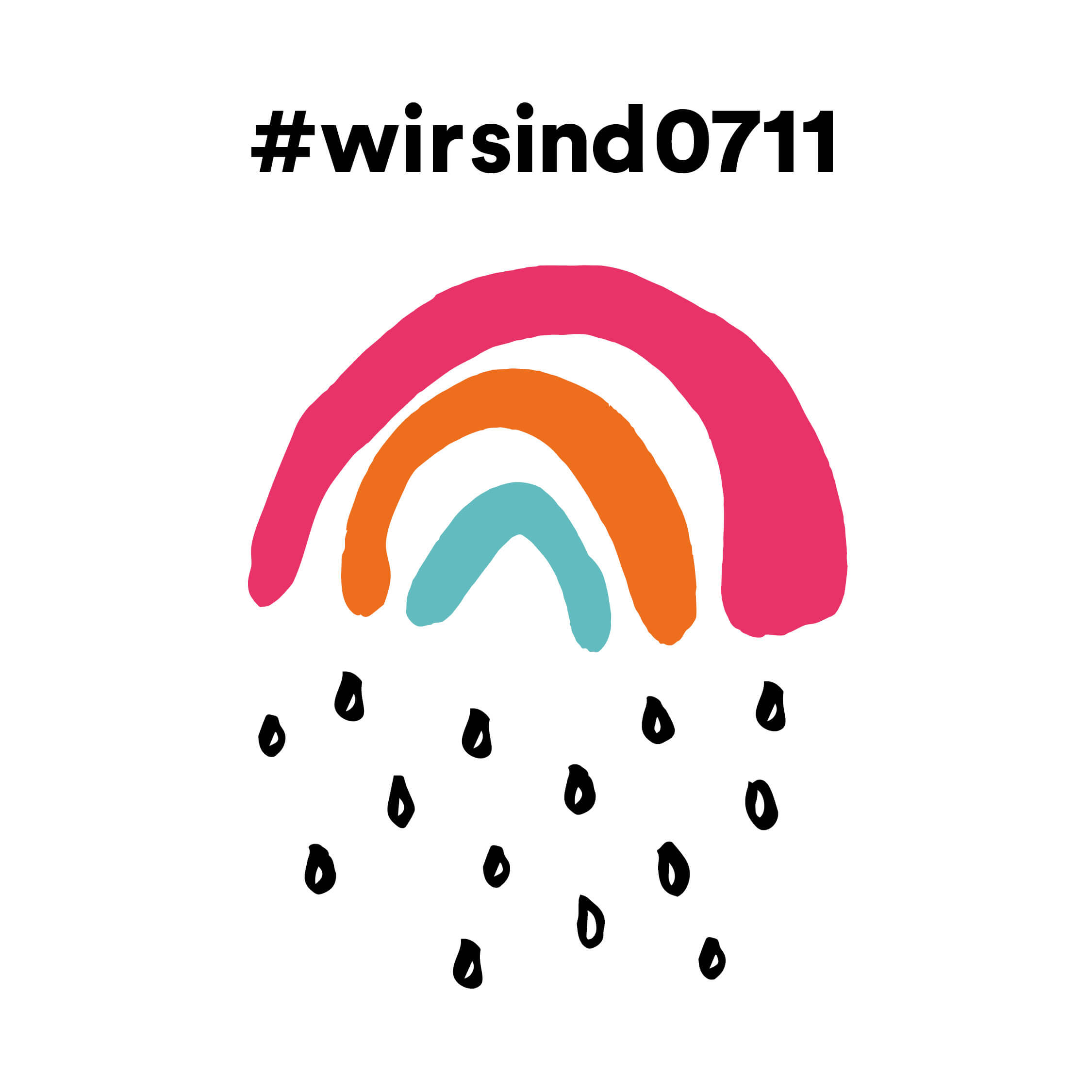 Initiative #wirsind0711 mit dem Visual Kleiner Regenbogen