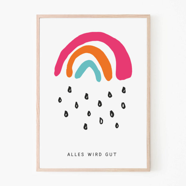 Poster Download Alles wird gut mit dem Motiv Kleiner Regenbogen