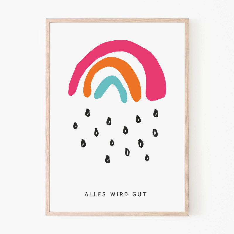 Poster Download Alles wird gut mit dem Motiv Kleiner Regenbogen