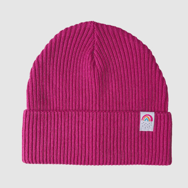 Fisherman Beanie Kleiner Regenbogen fuchsia