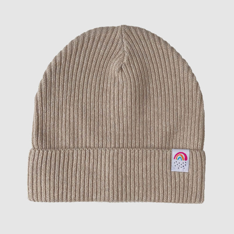 Fisherman Beanie Kleiner Regenbogen sand