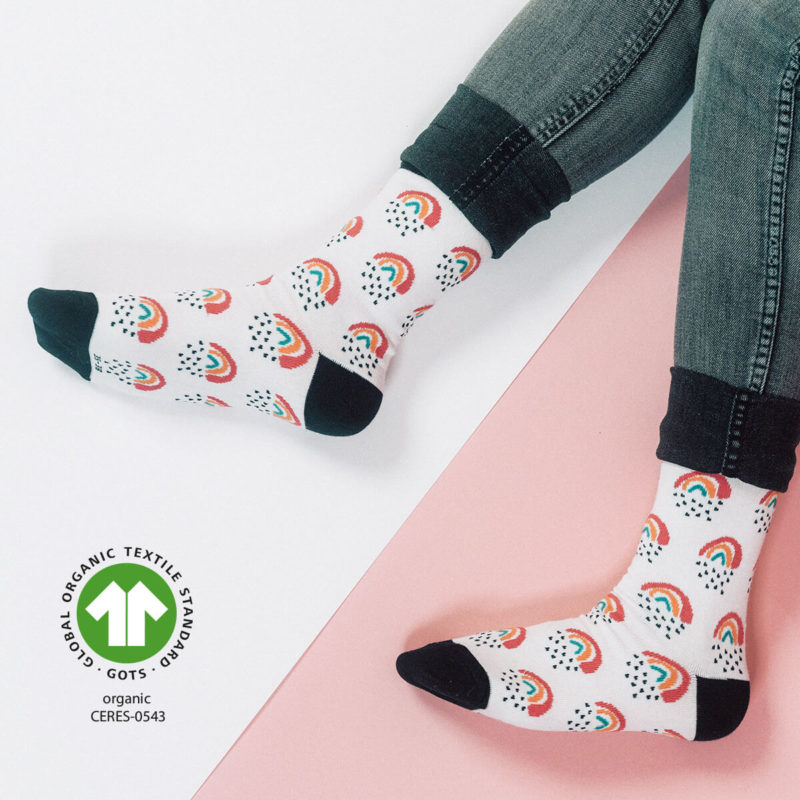 Socken Kleiner Regenbogen B-Ware – Bild 3