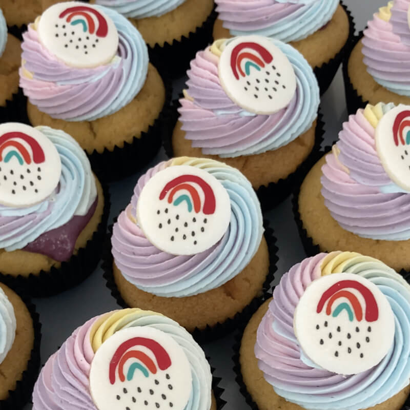 Cupcakealtion Kleiner Regenbogen für das Kinderhospiz Stuttgart